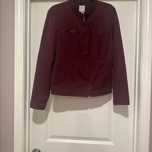 Cabi Burgundy Utility Jacket